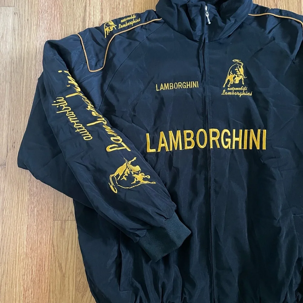 Formula 1 Lamborghini Racing Jacket Men’s F1 Embroidered Retro Y2k Unisex